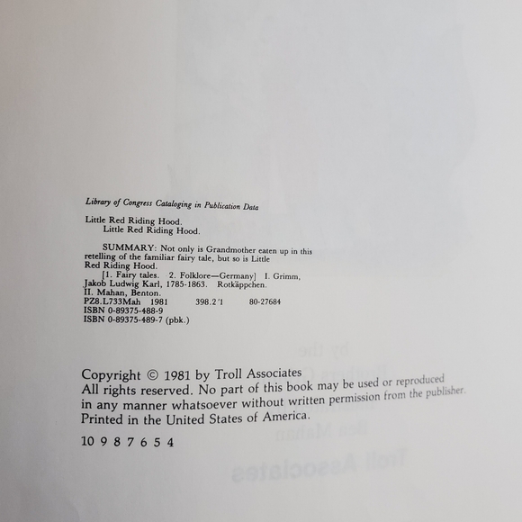 Little Red Riding Hood paperback childrens book‎ vintage troll associates - Picture 4 of 8